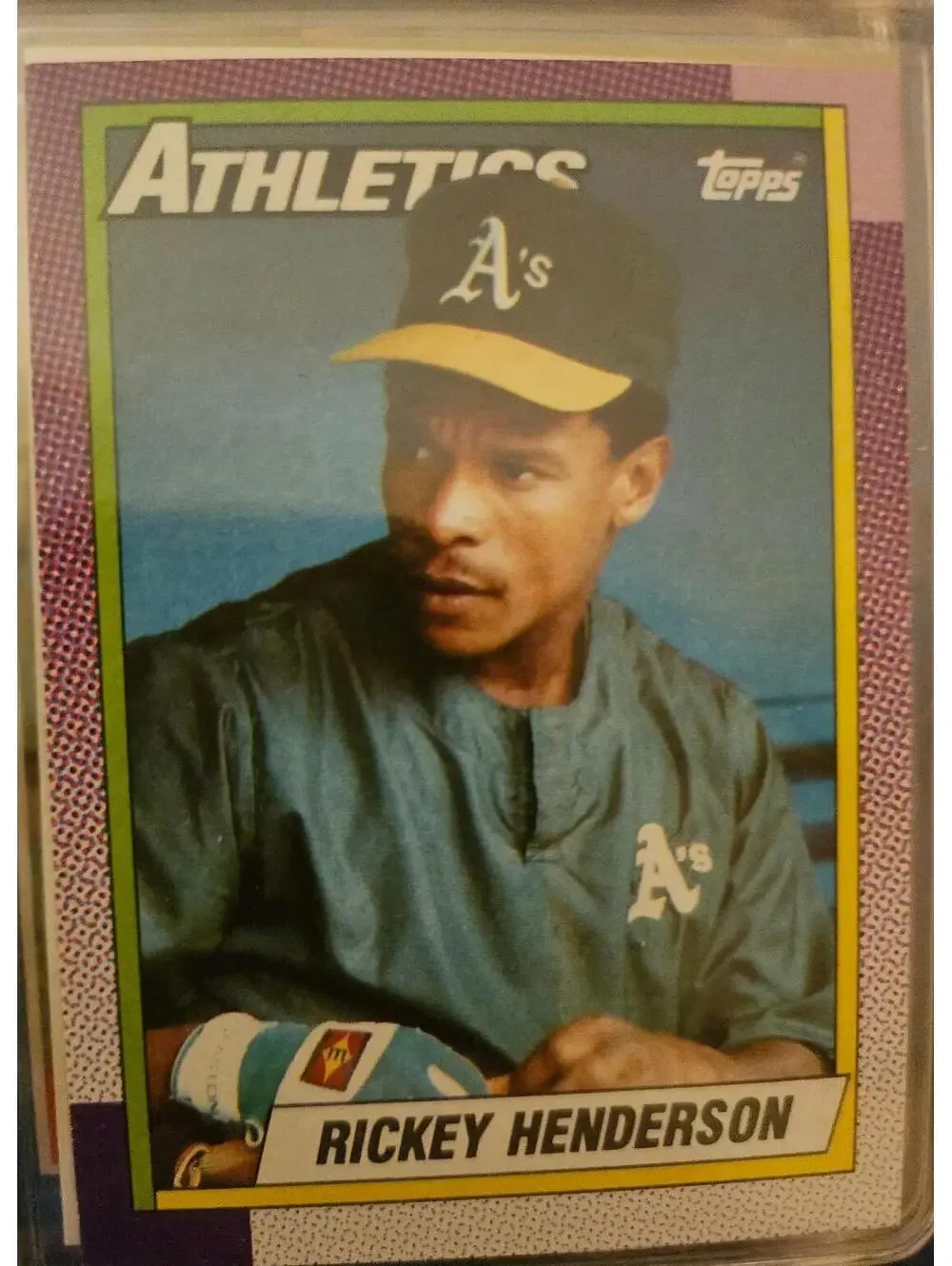 Rickey Henderson - HOF - 1990 Topps #450 - A's - RAW Mint - RIP
